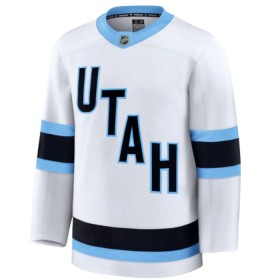 Miesten Pelipaita Custom Utah Hockey Club Fanatics Premium Vieras 2024-25 Valkoinen